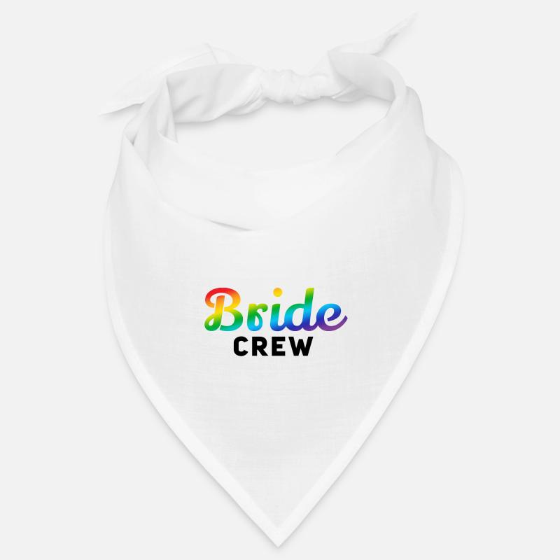 Braut-Crew Regenbogen - Bandana - Weiß