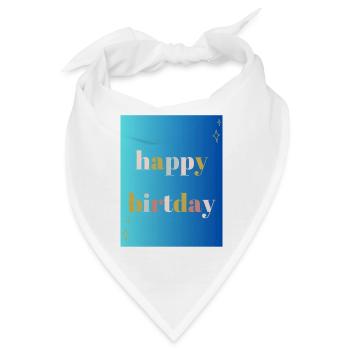 ALLES GUTE ZUM GEBURTSTAG!. ALLES GUTE ZUM GEBURTSTAG!. JAHRESTAG. - Bandana - Weiß - Vorne