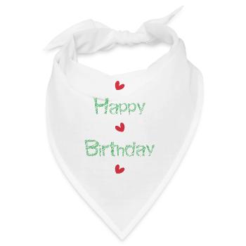 ALLES GUTE ZUM GEBURTSTAG!. ALLES GUTE ZUM GEBURTSTAG!. JAHRESTAG. - Bandana - Weiß - Vorne