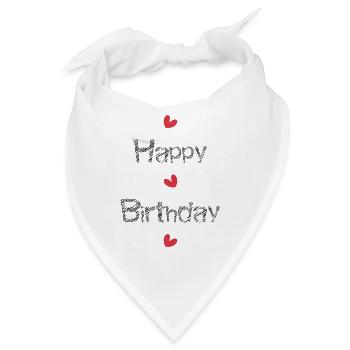 ALLES GUTE ZUM GEBURTSTAG!. ALLES GUTE ZUM GEBURTSTAG!. JAHRESTAG. - Bandana - Weiß - Vorne