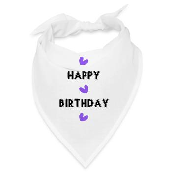 ALLES GUTE ZUM GEBURTSTAG!. ALLES GUTE ZUM GEBURTSTAG!. JAHRESTAG. - Bandana - Weiß - Vorne