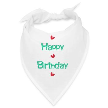 ALLES GUTE ZUM GEBURTSTAG!. ALLES GUTE ZUM GEBURTSTAG!. JAHRESTAG. - Bandana - Weiß - Vorne