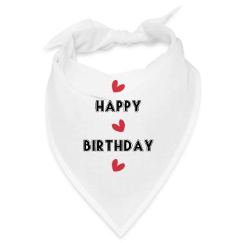 ALLES GUTE ZUM GEBURTSTAG!. ALLES GUTE ZUM GEBURTSTAG!. JAHRESTAG. - Bandana - Weiß - Vorne