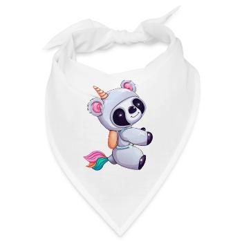 Koala-Einhorn Fusion, Fantastisches Tierdesign - Bandana - Weiß - Vorne