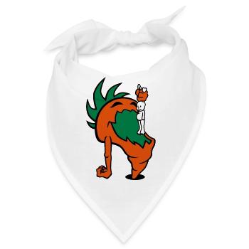 Hungry Carrot - Bandana - Weiß - Vorne