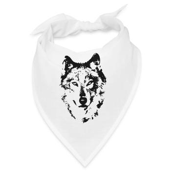 Wolf - Bandana - Weiß - Vorne