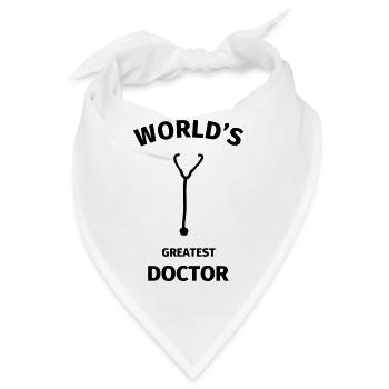 World's Greatest Doctor - Bandana - Weiß - Vorne