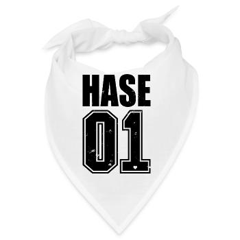 Hase Nr. 1 Hasi Maus Mausi Schatz King Queen - Bandana - Weiß - Vorne