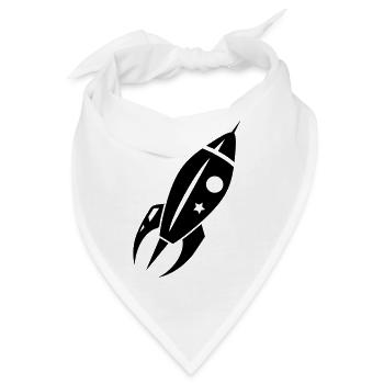 Eine Rakete beim Abflug - Bandana - Weiß - Vorne