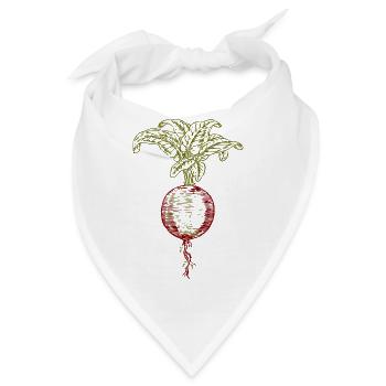 ruebe rueben beet turnip veggie gemuese vegetables - Bandana - Weiß - Vorne
