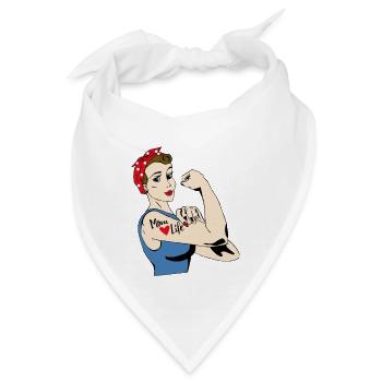 Mom Leben - Bandana - Weiß - Vorne