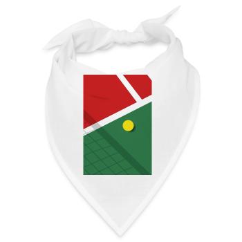 Minimalistisches Tennis Spielfeld Sport - Bandana - Weiß - Vorne