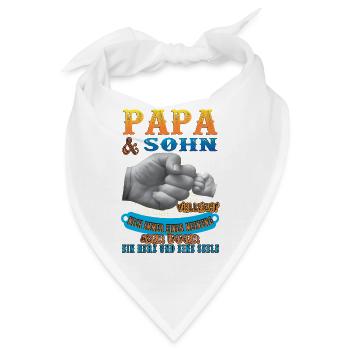 papa und sohn - Bandana - Weiß - Vorne