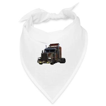Amerikanischer Lkw-Lkw - Bandana - Weiß - Vorne