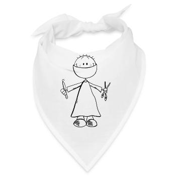 Chirurg Comicfigur - Arzt - Chirurgie - OP - Team - Bandana - Weiß - Vorne