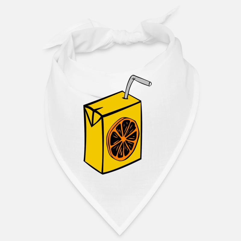 juice box cardboard one-way straw orange drinks Bandana