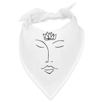 Om Shanti Meditation - Bandana - Weiß - Vorne