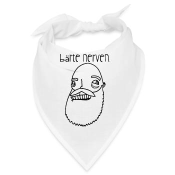 Bärte nerven! - Bandana - Weiß - Vorne