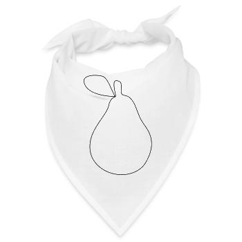Birne - Bandana - Weiß - Vorne