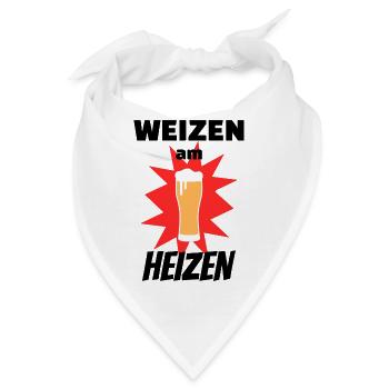 Weizen am Heizen Alkohol Weizenbier Bier - Bandana - Weiß - Vorne