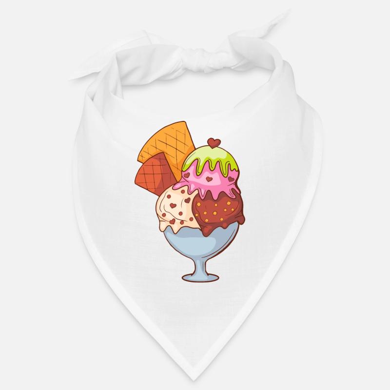 Crème glacée, crème glacée, crème glacée, crème glacée, boule, crème glacée, sundae Bandana