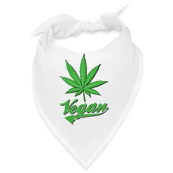 VEGAN MARIHUANA - Bandana - Weiß - Vorne