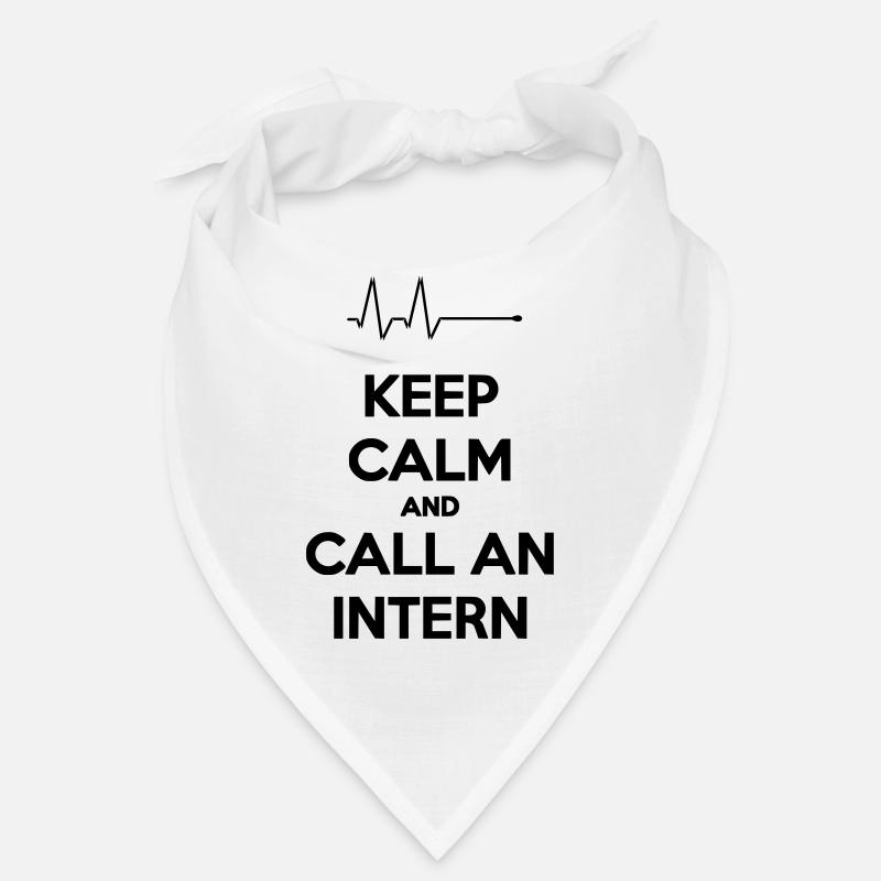 Keep Calm And Call An Intern - Bandana - blanc