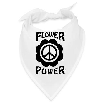 flower power - Bandana - Weiß - Vorne