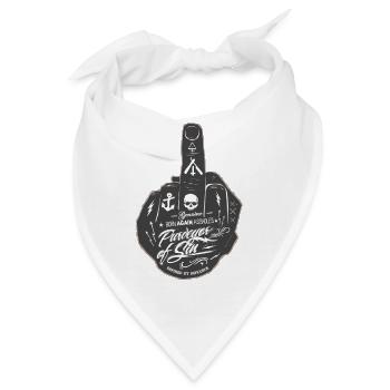 Mittelfinger - Bandana - Weiß - Vorne