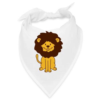 Cute Lion - Bandana - Weiß - Vorne