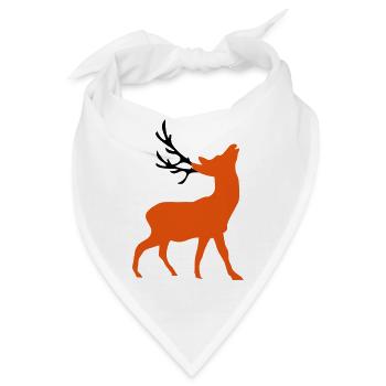 hirsch - Bandana - Weiß - Vorne