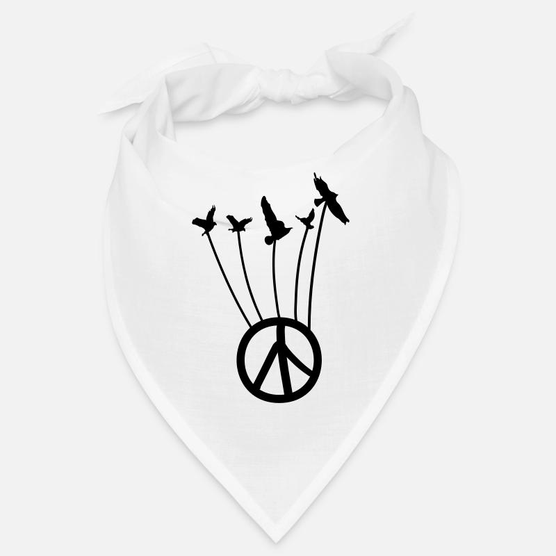 Symbole de paix avec le vol des oiseaux Bandana