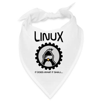linux tut was es soll - Bandana - Weiß - Vorne