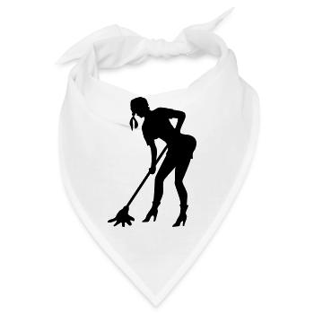 putzfrau arbeit sauberkeit - Bandana - Weiß - Vorne