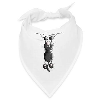Kratzbürstige Katze - Katzen - Bandana - Weiß - Vorne
