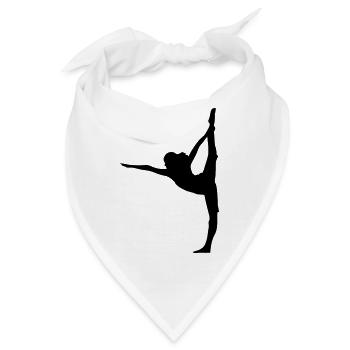 Frau bei Yoga Übung Design - Bandana - Weiß - Vorne