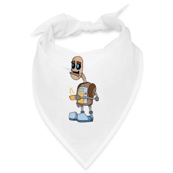 Roboter - Bandana - Weiß - Vorne