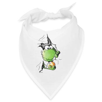 Goldiger Frosch - Bandana - Weiß - Vorne