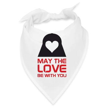 Möge die Liebe mit dir sein - Bandana - Weiß - Vorne