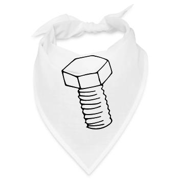Schraube - Bandana - Weiß - Vorne
