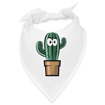 comic kaktus symbol geschenkidee comic fun cactus - Bandana - Weiß - Vorne