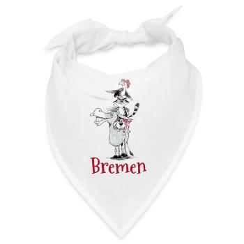 Bremer Stadtmusikanten - Bandana - Weiß - Vorne