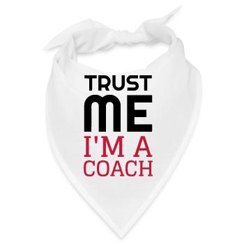 Coach / Coaching / Trainer / Sport - Bandana - Weiß - Vorne
