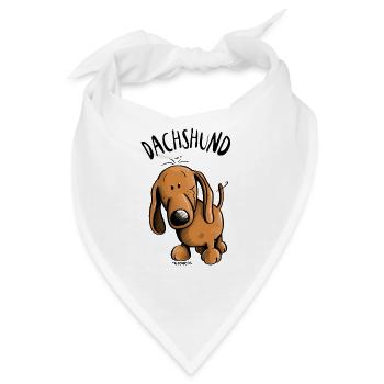 Drolliger Dachshund - Dackel - Teckel - Bandana - Weiß - Vorne