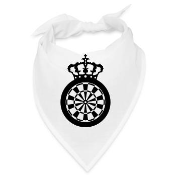 Krone Dart Scheibe - Bandana - Weiß - Vorne
