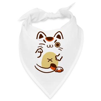 Maneki Neko - Bandana - Weiß - Vorne
