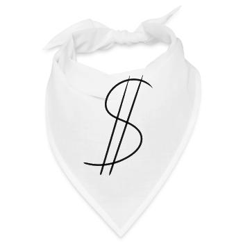 Dollar Geld - Bandana - Weiß - Vorne