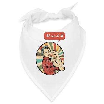 Women Power. We can do it - Bandana - Weiß - Vorne