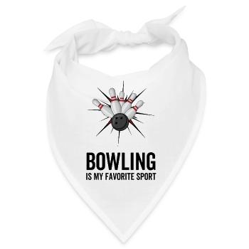 Bowling ist mein Lieblingssport - Bandana - Weiß - Vorne