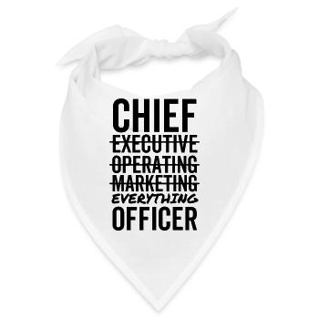 Chief Everything Officer - Bandana - Weiß - Vorne